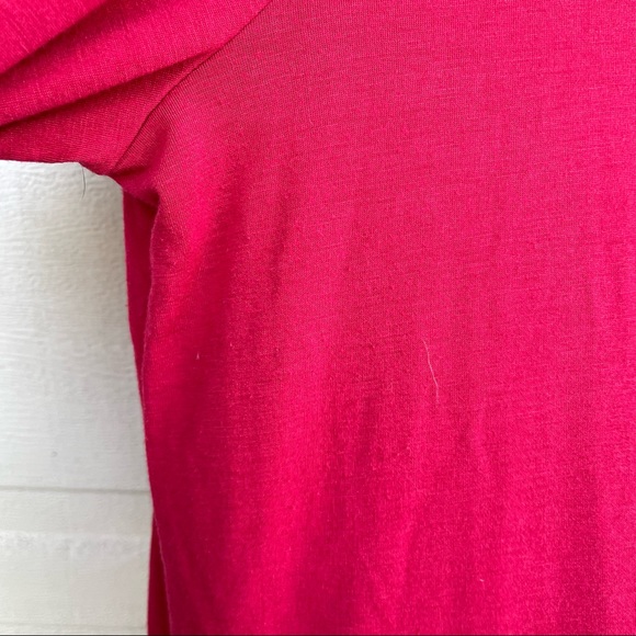 J Jill Womens Shirt Tunic Red Pleated Hem Pullover Long Sleeve Vented Large - Picture 6 of 9